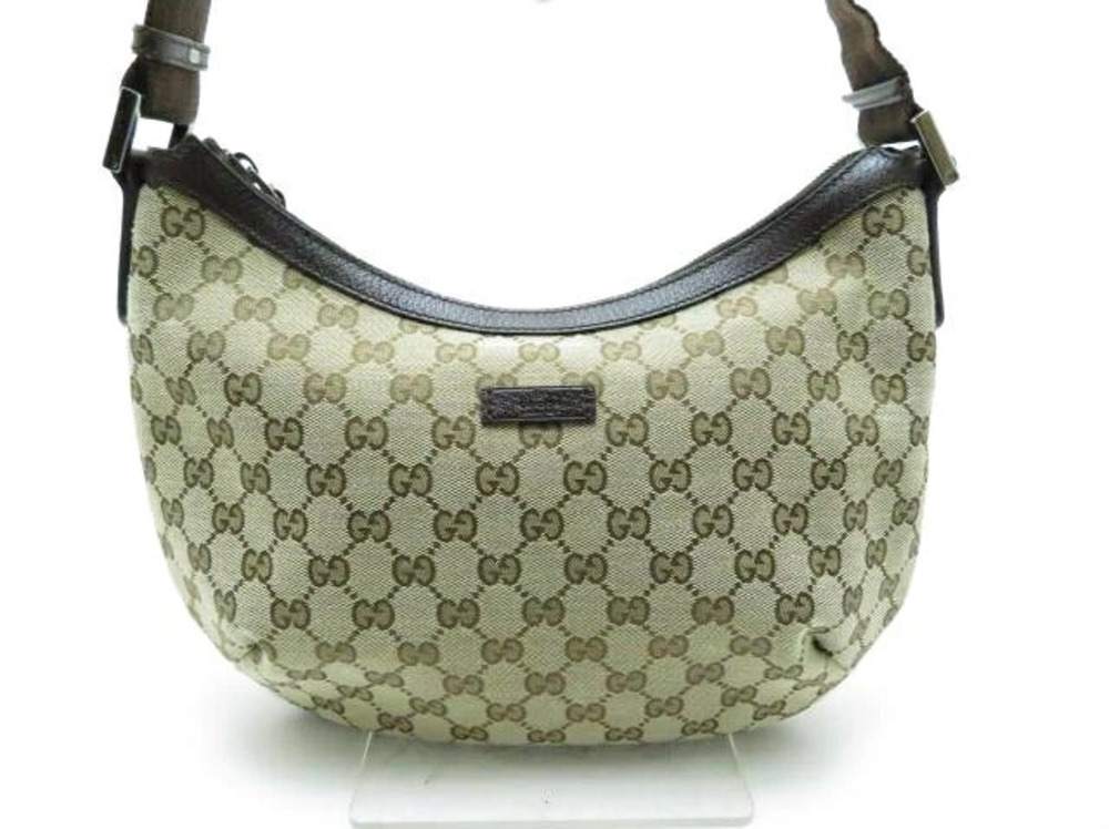Gucci Hobo Bag GG Canvas Calfskin